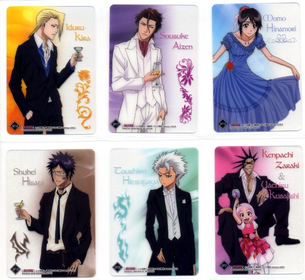 Bleach Cardass Masters Holographic Foil Rare Cards Set of 3